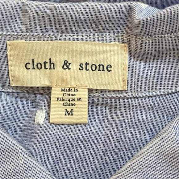 Anthropologie Cloth and Stone Button Down Short Sleeve Tie Front Top, Medium - Picture 5 of 10